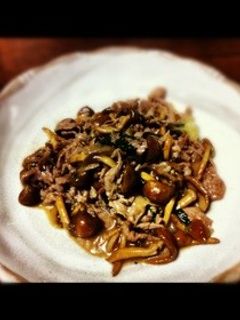 なめこで牛肉の和風餡かけ-レシピのメイン写真