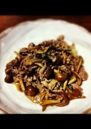 なめこで牛肉の和風餡かけ-レシピのメイン写真