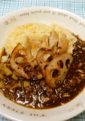 すき家のカレーでレンコンチキンカレー♪-レシピのメイン写真