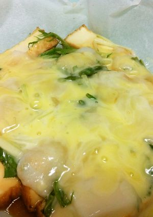 簡単☆フライパンで厚揚げバタポンピザ-レシピのメイン写真