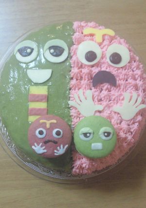 ガチャピンとムックのデコレーションケーキ-レシピのメイン写真