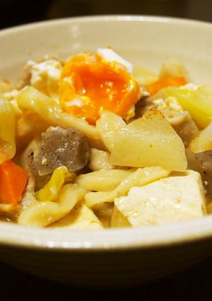 野菜ゴロゴロ♪豚汁風煮込みうどん-レシピのメイン写真