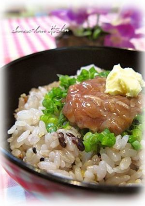 酒盗と葱の醤油バターご飯-レシピのメイン写真