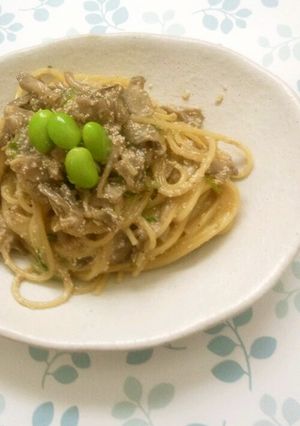 秋のキノコめんたい☆クリームパスタ-レシピのメイン写真