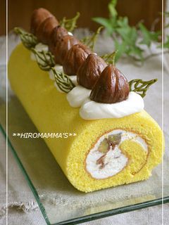 栗の渋皮煮ロールケーキ-レシピのメイン写真