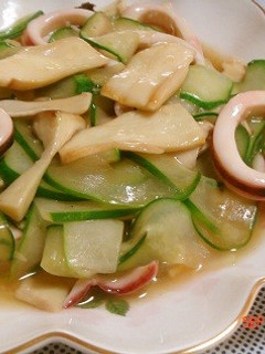 きゅうりとエリンギとイカのさっと煮-レシピのメイン写真