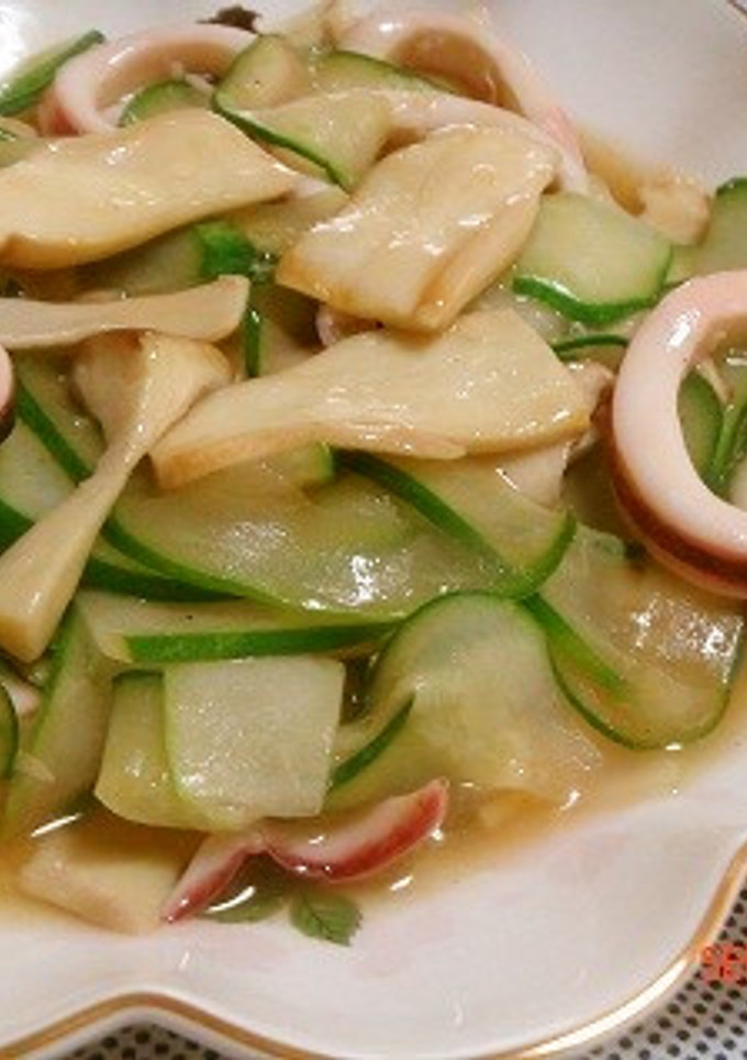 きゅうりとエリンギとイカのさっと煮-レシピのメイン写真