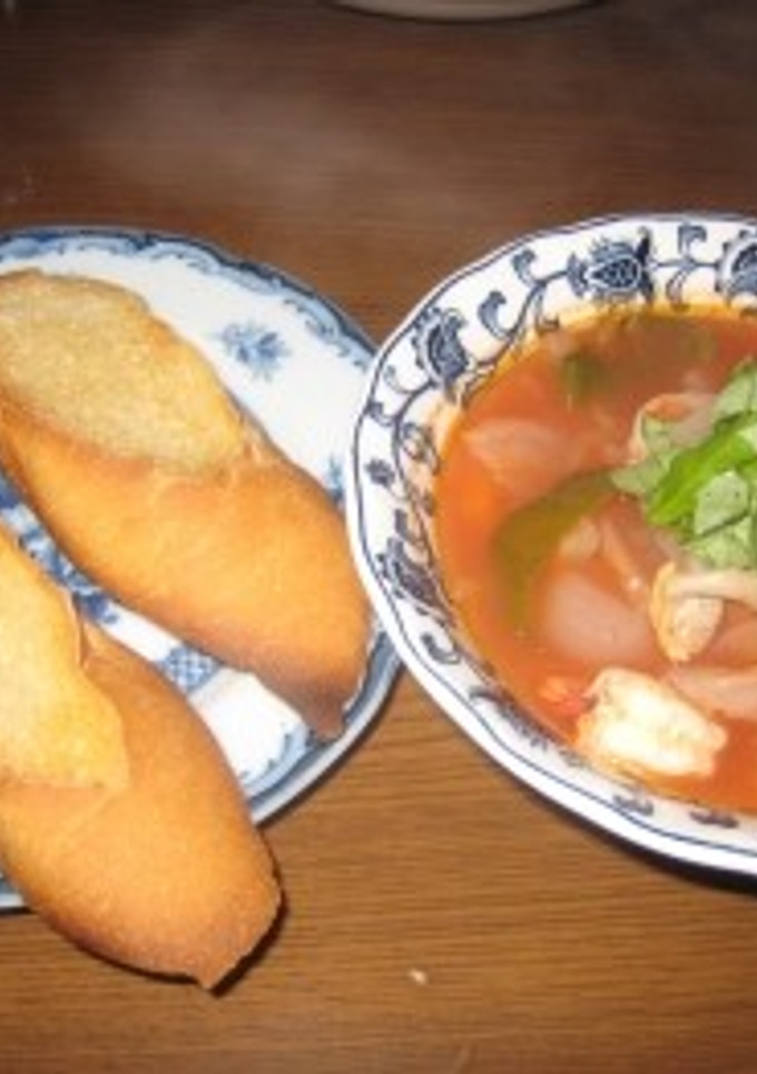 野菜どっさり！エビとアサリのトマトスープ-レシピのメイン写真