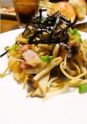 柚子胡椒とバター醤油のきのこパスタ-レシピのメイン写真