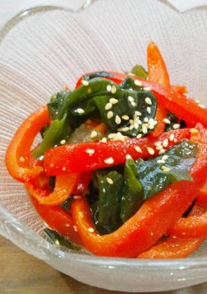 パプリカとわかめの中華酢の物-レシピのメイン写真