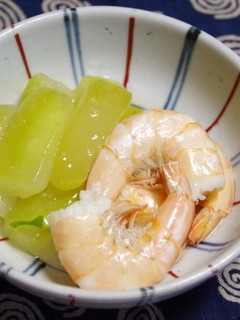 冬瓜とエビの鶏白だし煮-レシピのメイン写真
