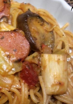 野菜たっぷり濃厚ナポリタン-レシピのメイン写真