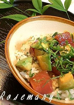 お酢を食べよう♪　鮪とアボガドの酢飯丼-レシピのメイン写真