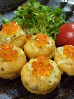 ミニガンモのチーズ焼きイクラ乗せ-レシピのメイン写真
