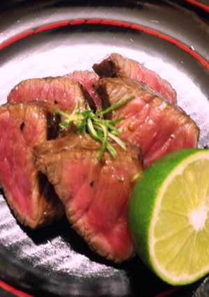 すだち風味・牛肉のマリネステーキ-レシピのメイン写真