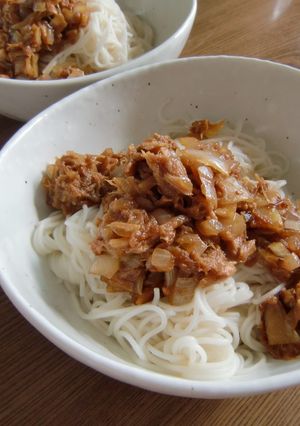 ツナ味噌のせそうめん-レシピのメイン写真