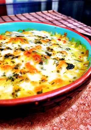 チキンカレーの黄色いポテトグラタン-レシピのメイン写真