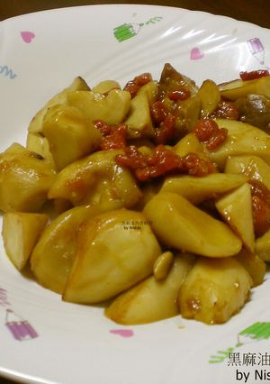 台湾家庭料理★エリンギの黒胡麻油炒め★-レシピのメイン写真