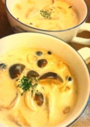 たっぷりきのこのクリームスープ♡-レシピのメイン写真