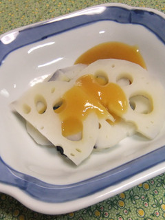 茹でレンコン からし味噌で-レシピのメイン写真
