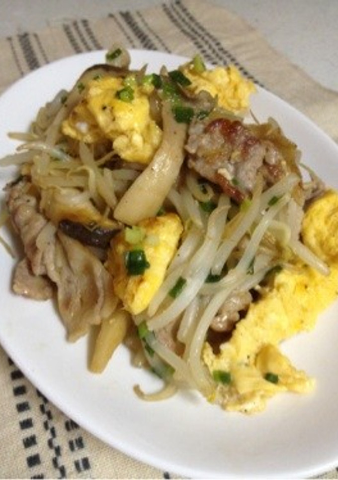 ご飯に合う もやしと豚肉の炒め物-レシピのメイン写真