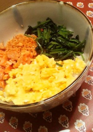 鮭の三色丼-レシピのメイン写真