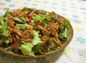 とろ〜り納豆ドレッシングのレタスサラダ-レシピのメイン写真
