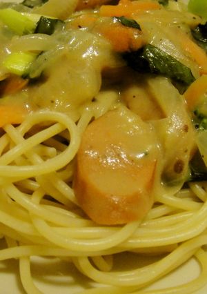忙しい人のためのホワイトソースパスタ-レシピのメイン写真