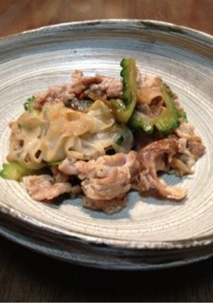 ゴーヤ 蓮根 豚肉の炒め物-レシピのメイン写真