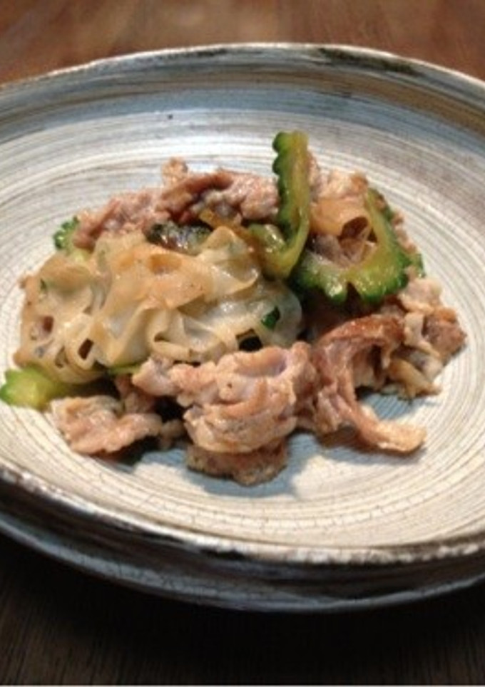 ゴーヤ 蓮根 豚肉の炒め物-レシピのメイン写真