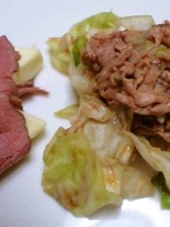 キャベツと玉葱とローストビーフの和え物-レシピのメイン写真