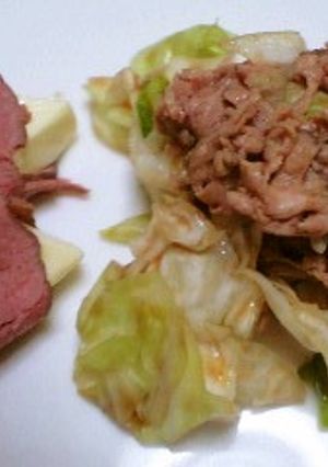 キャベツと玉葱とローストビーフの和え物-レシピのメイン写真