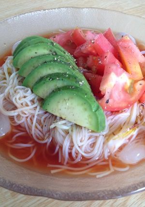 トマトジュースde簡単素麺-レシピのメイン写真