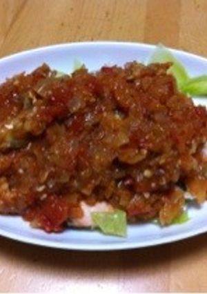蒸しキャベツと蒸し魚のトマトソース-レシピのメイン写真