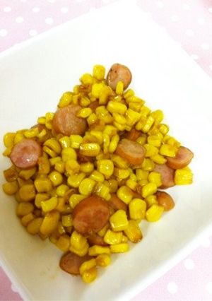 お弁当に☆ご飯に◎コーンとウィンナー炒め-レシピのメイン写真