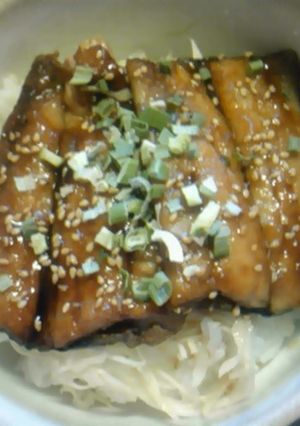 深煎りゴマドレッシング＋さんま蒲焼き丼☆-レシピのメイン写真