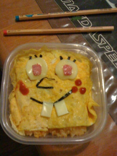 寝坊した時のキャラ弁!スポンジボブ-レシピのメイン写真