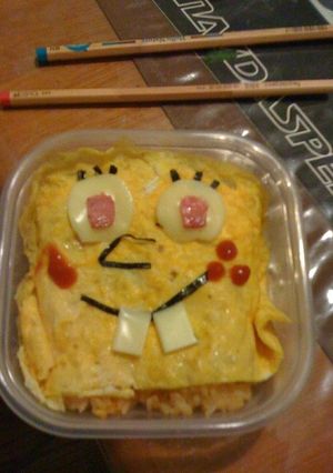 寝坊した時のキャラ弁！スポンジボブ-レシピのメイン写真