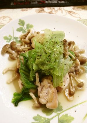 糖質オフ♪鳥ももレタス蒸し-レシピのメイン写真