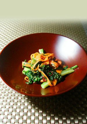 簡単！苦味野菜の味噌炒め　-ほろ苦人生--レシピのメイン写真