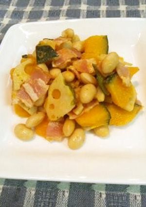 お豆とカボチャの、さっぱりサラダ-レシピのメイン写真
