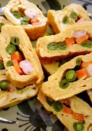 エビと野菜のロールだし巻き卵-レシピのメイン写真