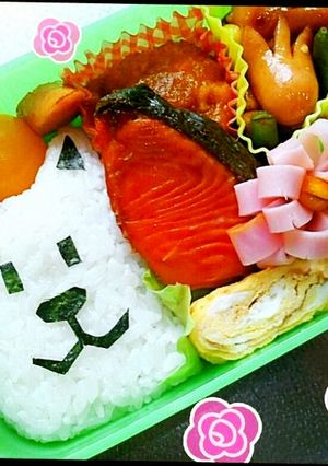 キャラ弁　ソフトバンクお父さん犬-レシピのメイン写真