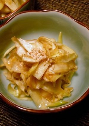 マコモタケのきんぴら　京都カフェ-レシピのメイン写真