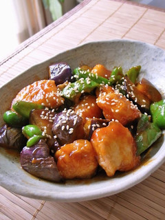 なす&ピーマン&鶏むね肉の甘酢あん-レシピのメイン写真