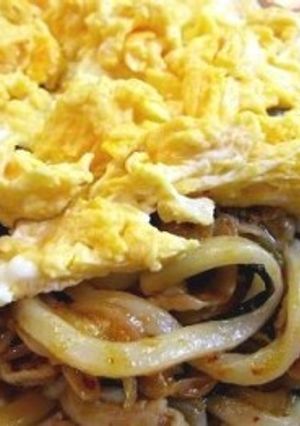 豚肉キムチ焼きうどん-レシピのメイン写真