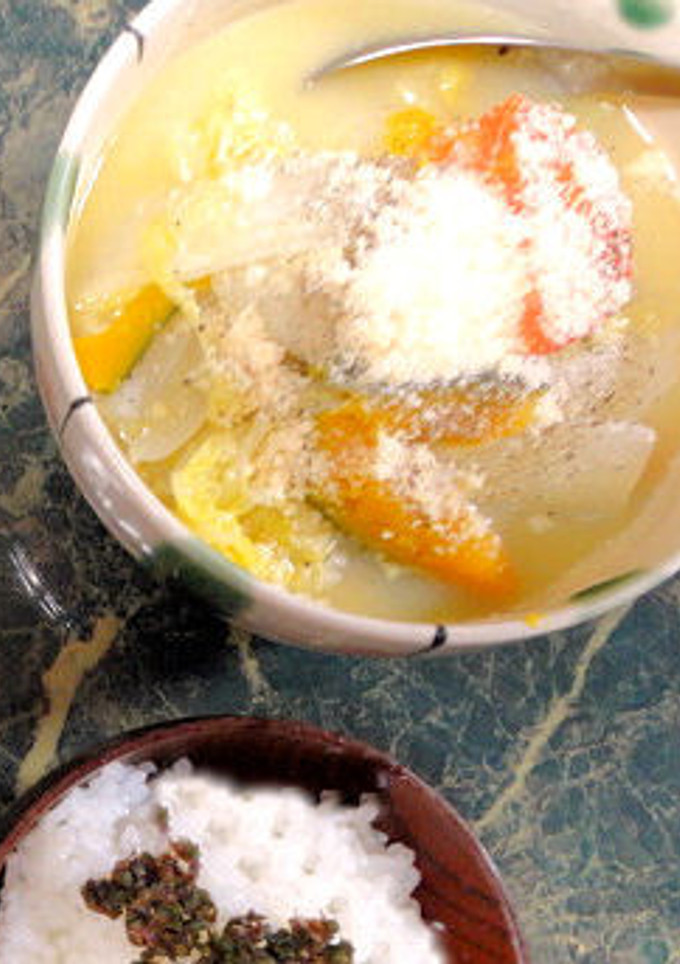 蒸し白菜とかぼちゃの豆乳スープ-レシピのメイン写真