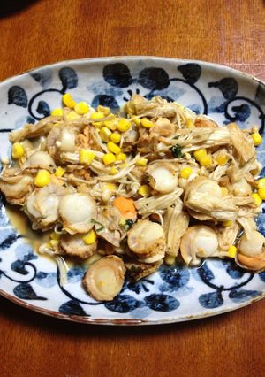 5分で！ベビーホタテとえのきのバター醤油-レシピのメイン写真