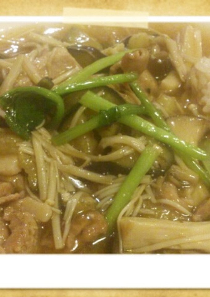 豚肉とキノコの和風あんかけご飯-レシピのメイン写真