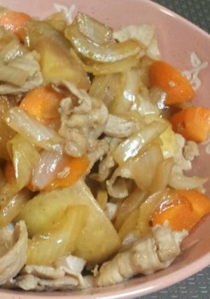 豚バラ肉の肉じゃが-レシピのメイン写真